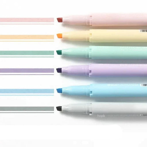 Morandi Retro Double Headed Highlighter Pen Set 6/24 Colours