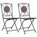 Mosaic Bistro Chairs 2 Pcs Orange Grey Alion