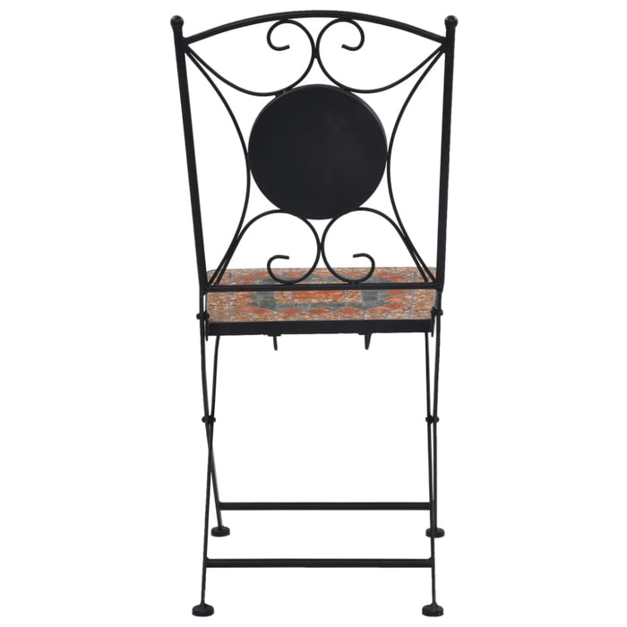 Mosaic Bistro Chairs 2 Pcs Orange Grey Alion