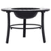 Mosaic Fire Pit Black and White Ceramic Alixo