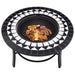 Mosaic Fire Pit Black and White Ceramic Alixo