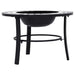 Mosaic Fire Pit Black and White Ceramic Alixo