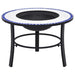 Mosaic Fire Pit Blue and White Ceramic Alixb