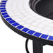 Mosaic Fire Pit Blue and White Ceramic Alixb