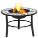Mosaic Fire Pit Green Ceramic Alixx