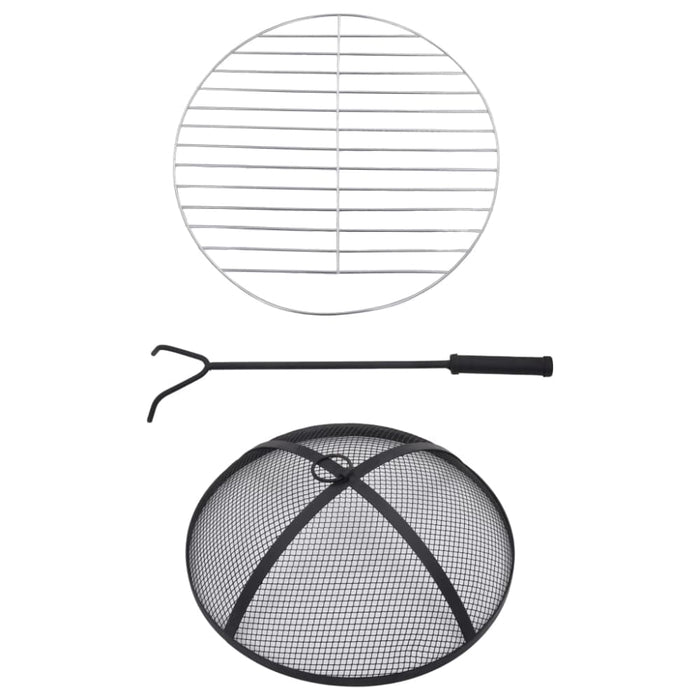 Mosaic Fire Pit Table Black and Whiteceramic Alixp