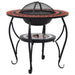 Mosaic Fire Pit Table Terracotta and Whiteceramic Alixl