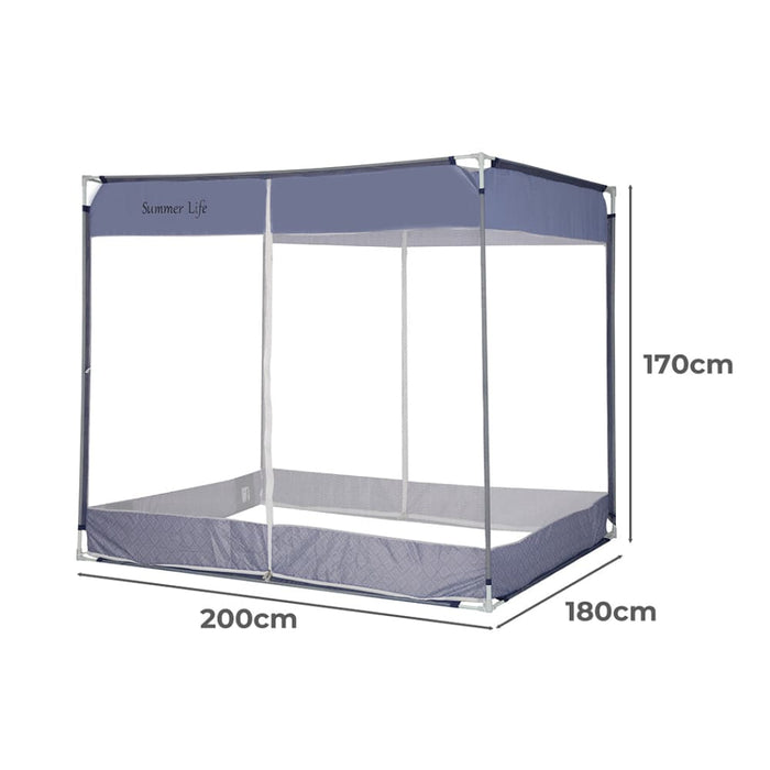 Mosquito Bed Nets Foldable Canopy Square Blue