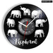 Mother and Baby Giraffe Elephant Wall Clock