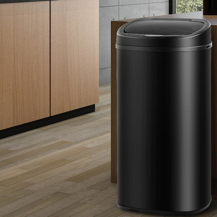68l Motion Sensor Rubbish Bin - Black
