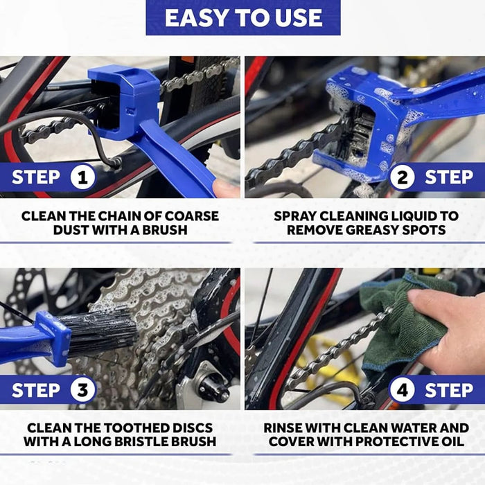 Motorcycle and Bicycle Chain Cleaning Brush