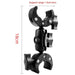 Motorcycle Dual Heads Crabs Clamps Handlebar Fixed Mount