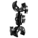 Motorcycle Dual Heads Crabs Clamps Handlebar Fixed Mount