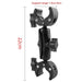 Motorcycle Dual Heads Crabs Clamps Handlebar Fixed Mount