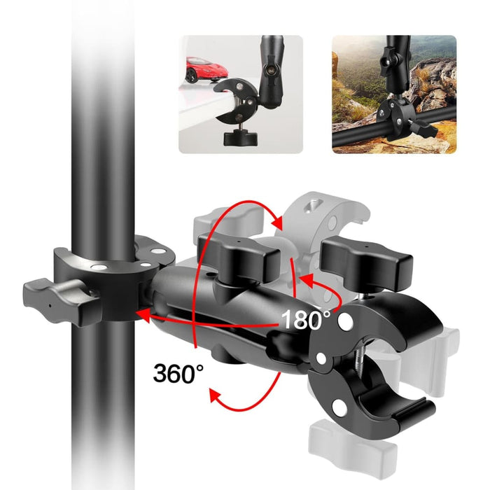 Motorcycle Dualheads Crab Clamp Action Camera Handlebar