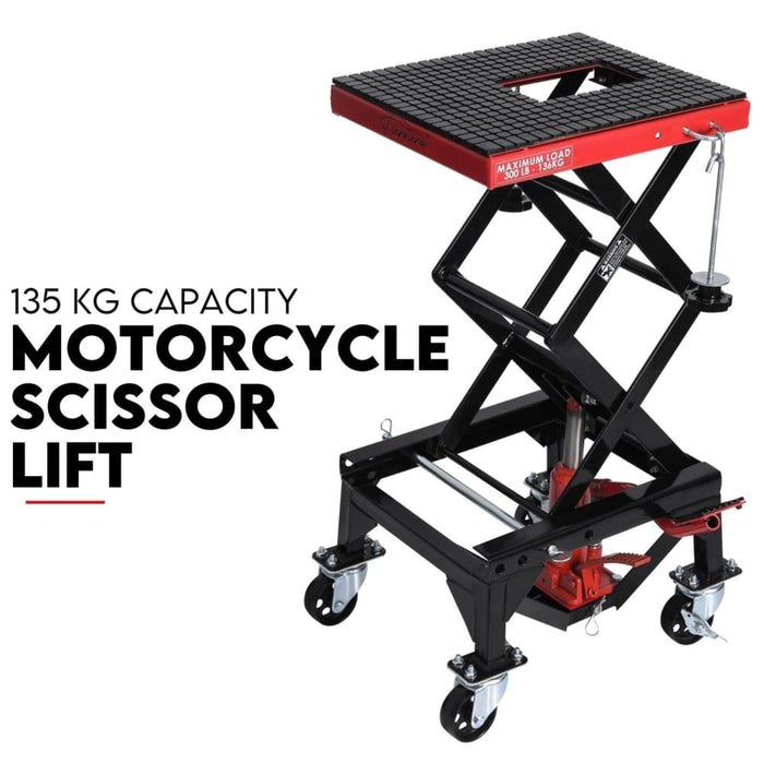 Motorcycle Scissor Lift Stand 135kg Hydraulic Motorbike