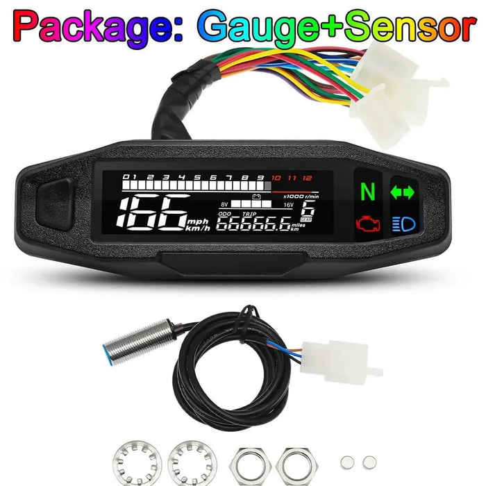 Motorcycle Speedometer With Led Display