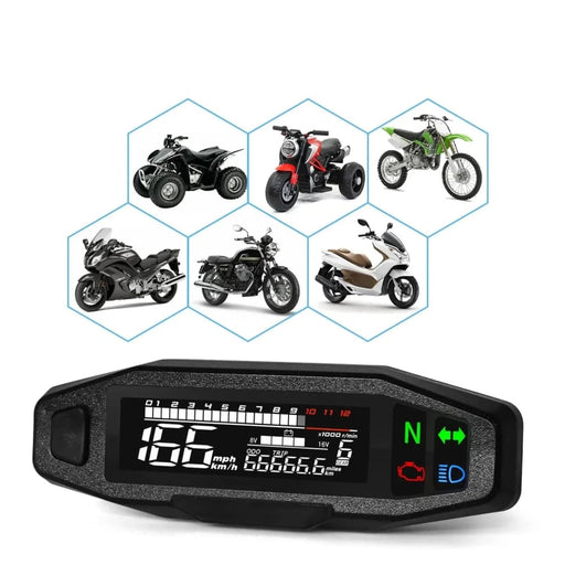 Motorcycle Speedometer With Led Display