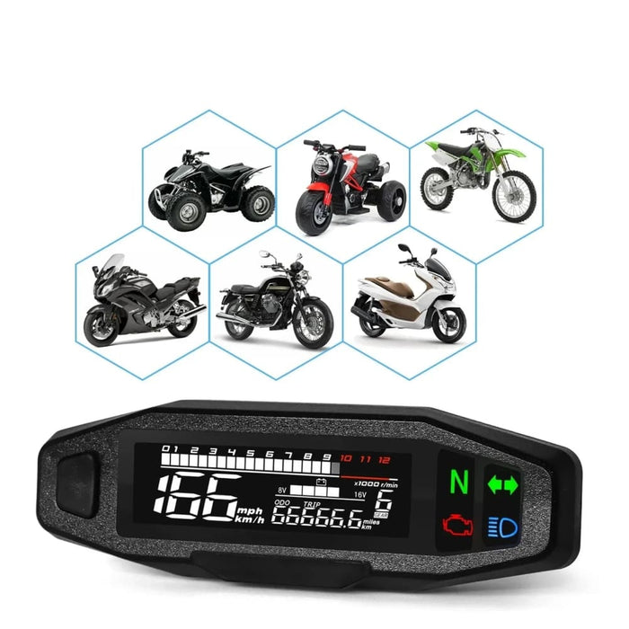 Motorcycle Speedometer With Led Display