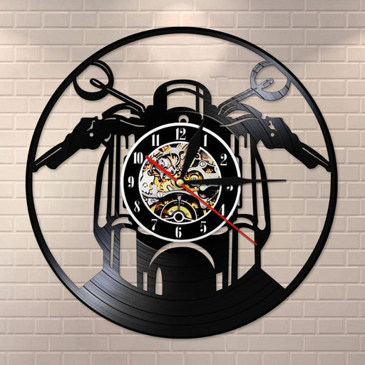 Motorcycle Vinyl Record Led Wall Clock Personaised Club Name
