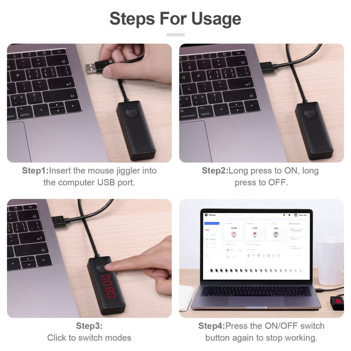 Mouse Jiggler Usb Port With 3 Modes Supports Multi - track