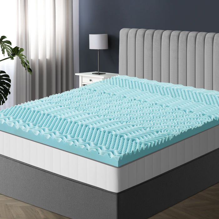 Memory Foam Mattress Topper 7-Zone 8Cm King