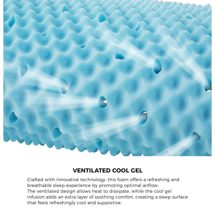 Memory Foam Mattress Topper Reversible Cool Gel Bed Mat 10Cm King Single