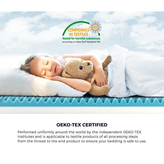 Memory Foam Mattress Topper Reversible Cool Gel Bed Mat 10Cm Queen