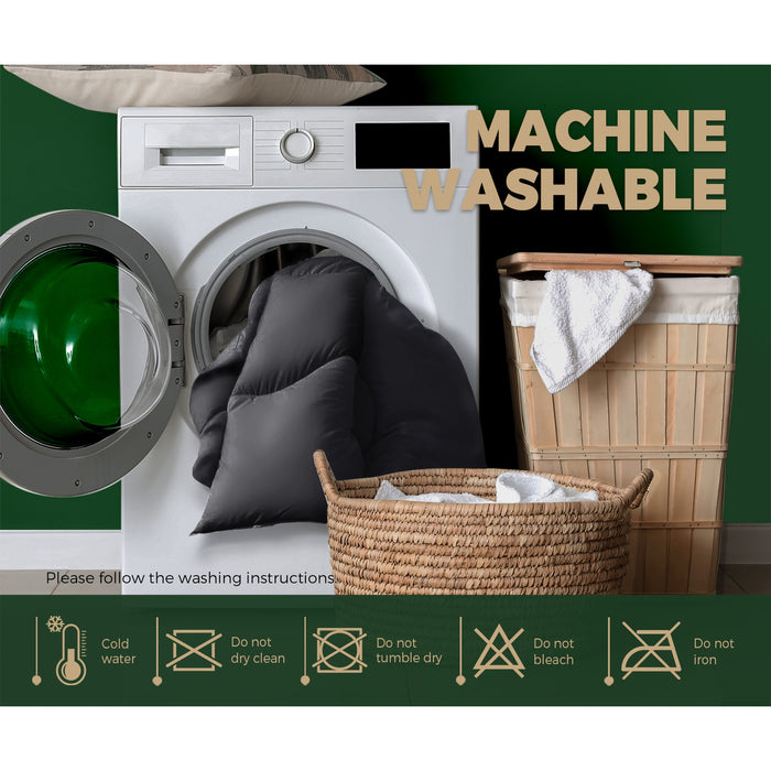 Mattress Protector Bamboo Charcoal Pillowtop Topper Cover 1000Gsm All Size