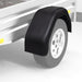 2x Mudguard for Trailer Wheels 220 x 760 Mm Xobxkl