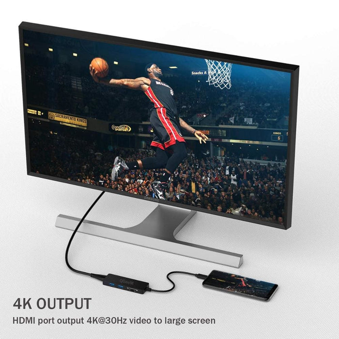 Multi Usb 3.1 Hub to Hdmi 3.0 Tf Sd Adapter for Ipad Pro