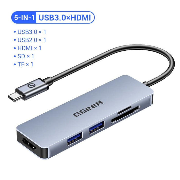 Multi Usb 3.1 Hub to Hdmi 3.0 Tf Sd Adapter for Ipad Pro