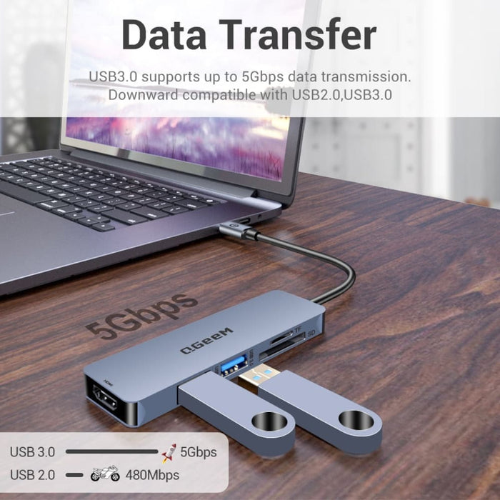 Multi 3.0 Card Readers Hdmi Splitter Type-c Hub Dock