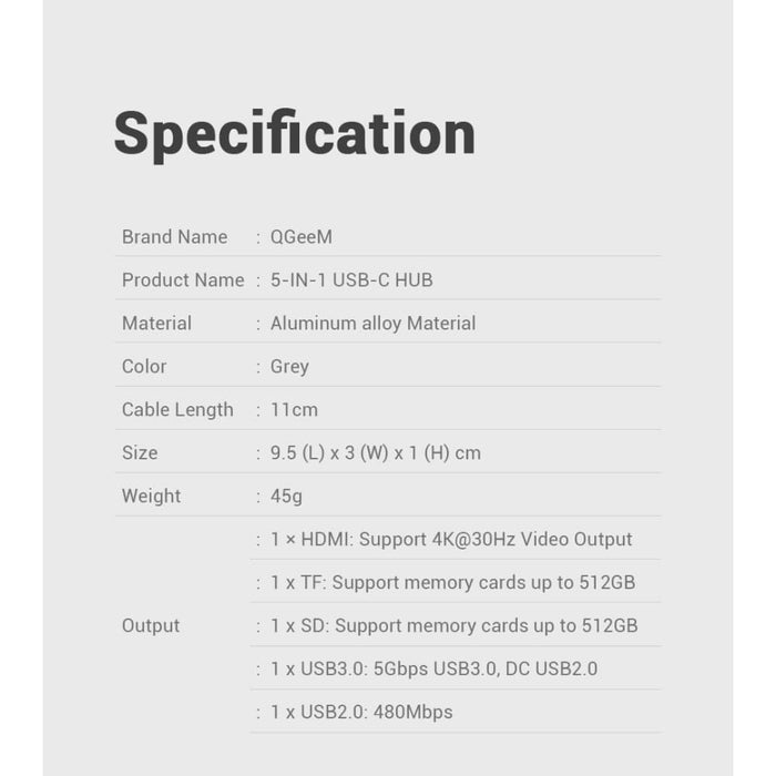 Multi 3.0 Card Readers Hdmi Splitter Type-c Hub Dock