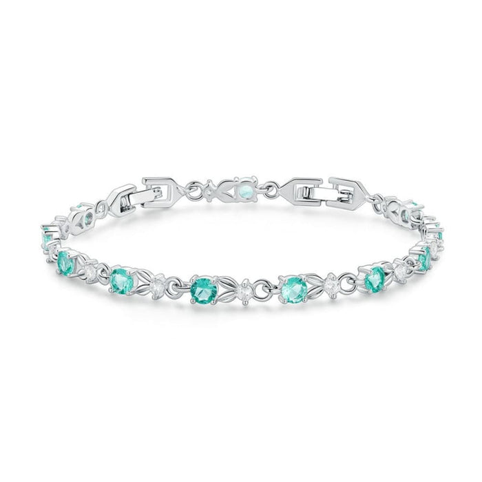 Multi - colour Luxury Zircon Crystal Bracelet For Women