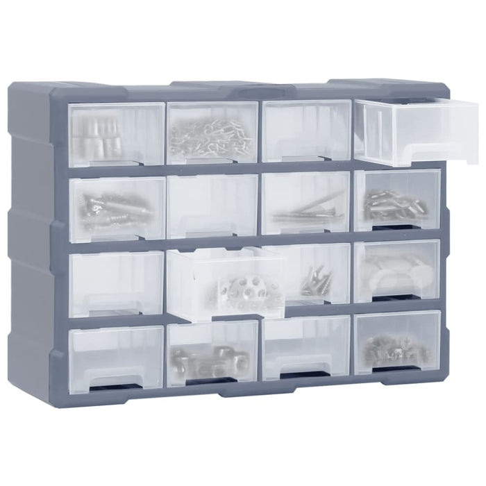 Multi-drawer Organiser with 16 Middle Drawers 52x16x37 Cm