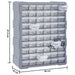 Multi - drawer Organiser With 60 Drawers 38x16x47.5 Cm