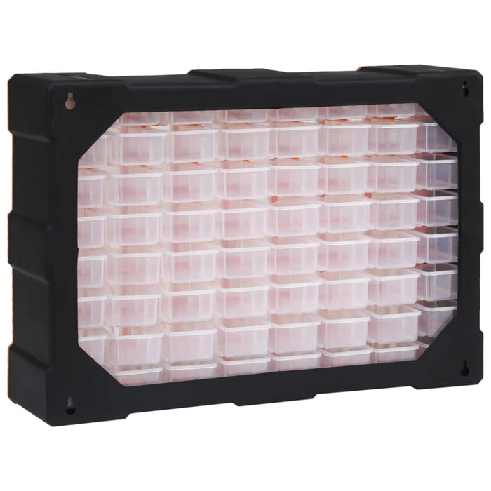 Multi-drawer Organiser With 64 Drawers 52x16x37.5 Cm Oaipik