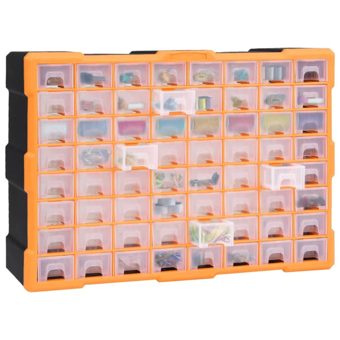 Multi-drawer Organiser With 64 Drawers 52x16x37.5 Cm Oaipik