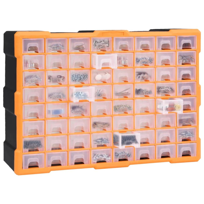 Multi-drawer Organiser With 64 Drawers 52x16x37.5 Cm Oaipik