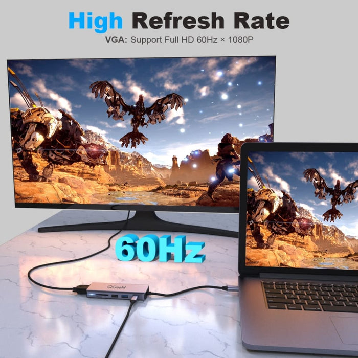 Multi Dual Hdmi Vga Micro Sd Card Readers Aux Pd Otg Usb