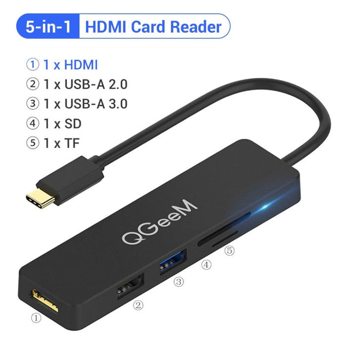 Multi Dual Hdmi Vga Micro Sd Card Readers Aux Pd Otg Usb