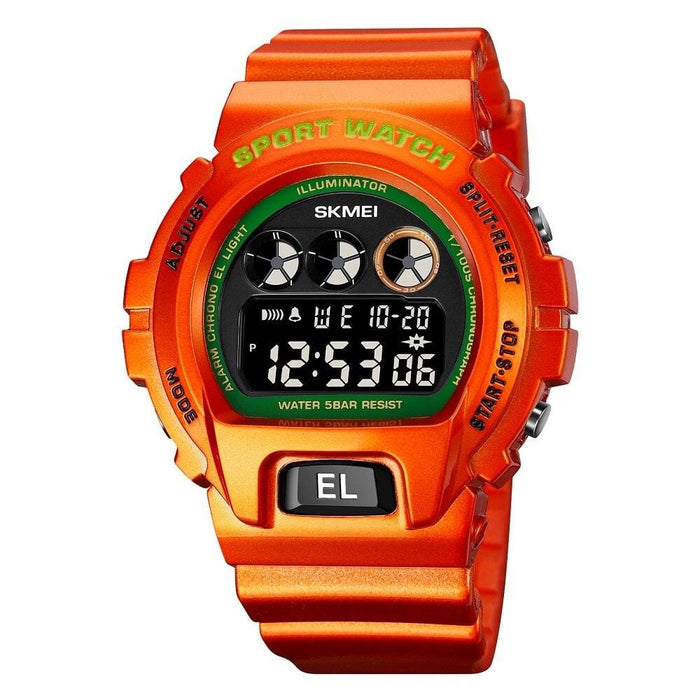 Multi-function Led Digital Watch with Pu Band