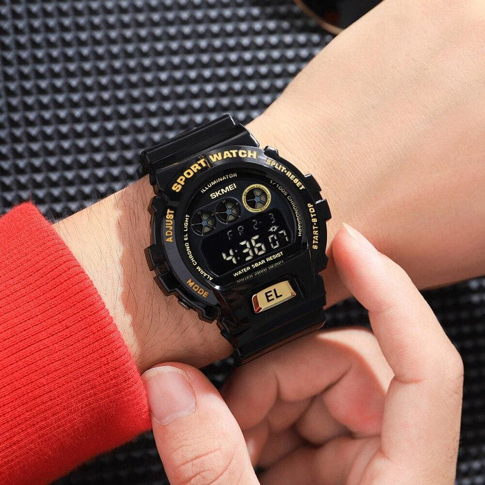 Multi-function Led Digital Watch with Pu Band