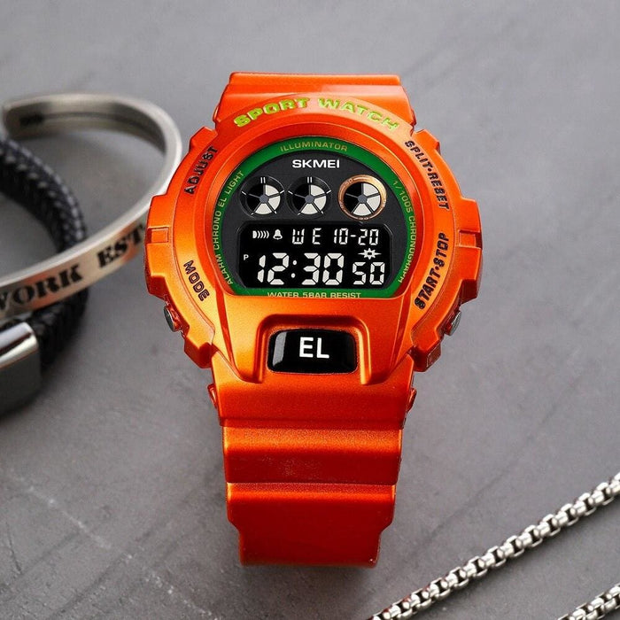 Multi-function Led Digital Watch with Pu Band