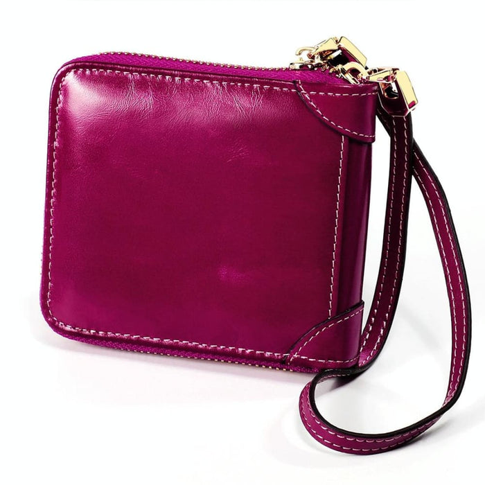 Multi Function Rfid Leather Wallet With Lanyard