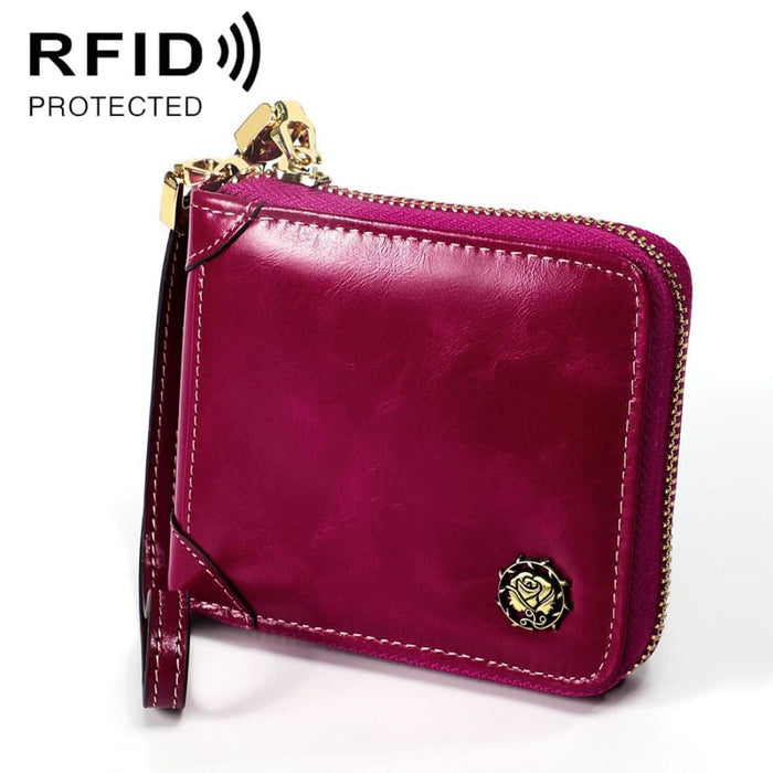 Multi Function Rfid Leather Wallet With Lanyard