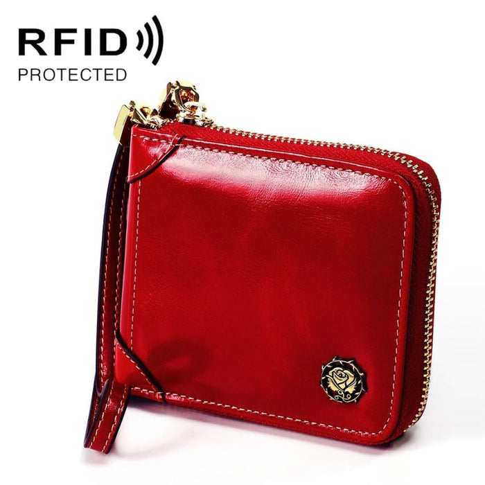 Multi Function Rfid Leather Wallet With Lanyard