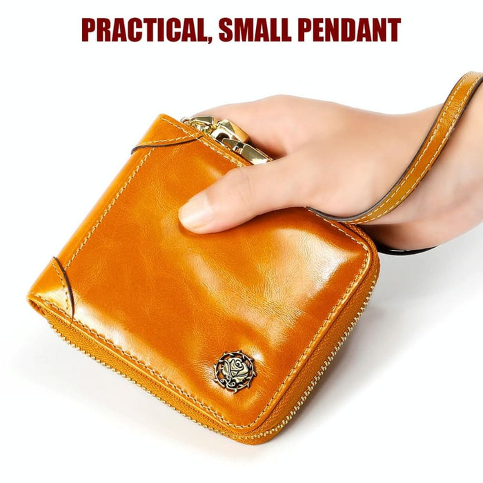 Multi Function Rfid Leather Wallet With Lanyard