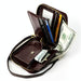 Multi Function Rfid Leather Wallet With Lanyard